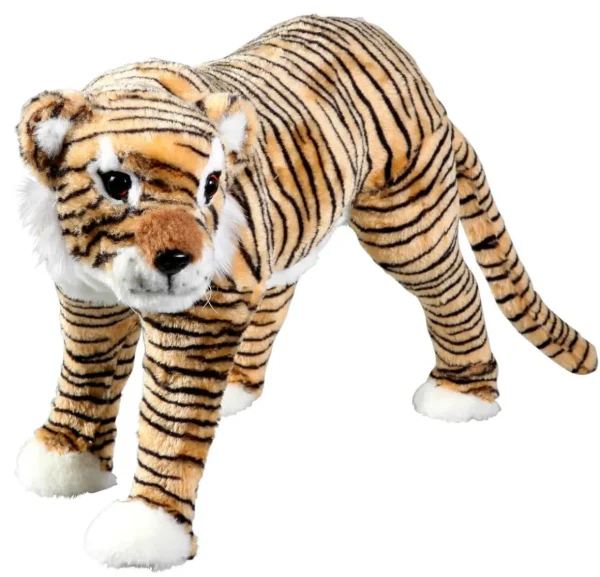 Dekotiere^DecoWoerner Deko Figur Tiger 28 X 46 Cm braun