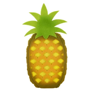 Sommerdeko^DecoWoerner Deko Filzananas Auf Holzsockel 35 Cm gelb