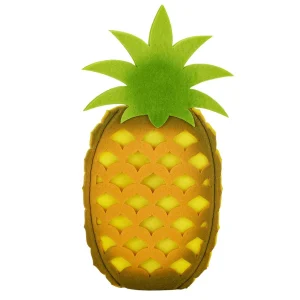 Sommerdeko^DecoWoerner Deko Filzananas Auf Holzsockel 35 Cm gelb