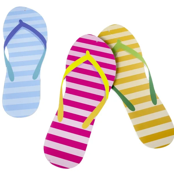 Sommerdeko^DecoWoerner Deko Flipflops 40 Cm 3 Stück mehrfarbig