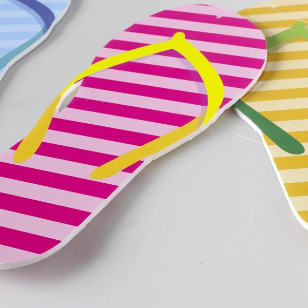 Sommerdeko^DecoWoerner Deko Flipflops 40 Cm 3 Stück mehrfarbig