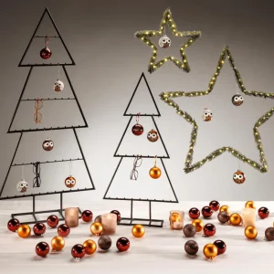 Weihnachtskugeln^DecoWoerner Deko Hänger Glas Kugel „Eule“ 24 Stück In Der Box braun