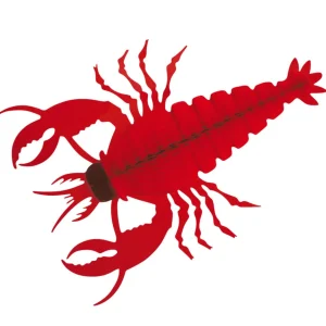 Sommerdeko^DecoWoerner Deko Hummer Aus Wabenpapier 45 Cm rot