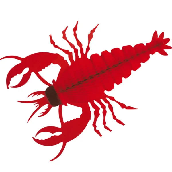 Sommerdeko^DecoWoerner Deko Hummer Aus Wabenpapier 45 Cm rot
