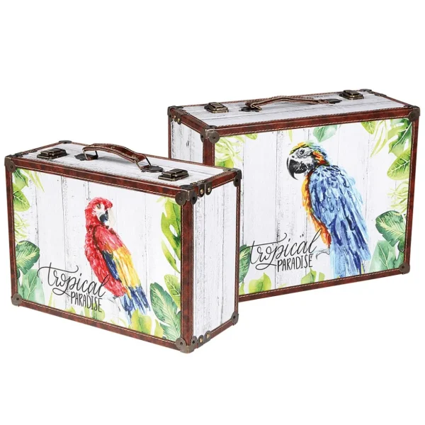 Sommerdeko^DecoWoerner Deko Kofferset Paradise 2tlg. mehrfarbig