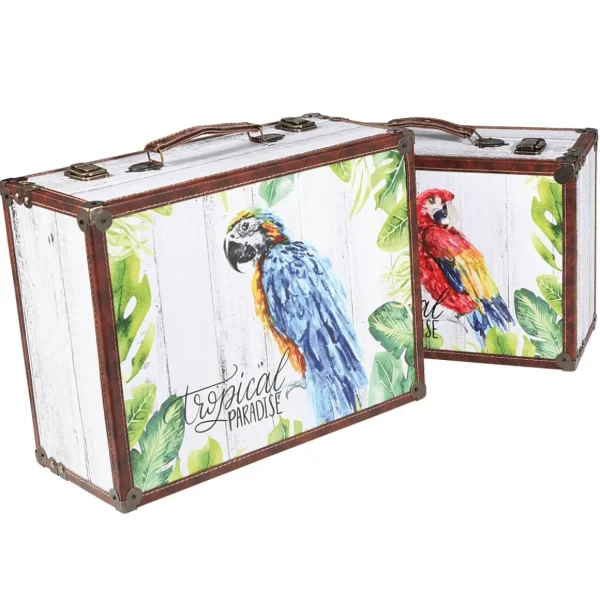 Sommerdeko^DecoWoerner Deko Kofferset Paradise 2tlg. mehrfarbig