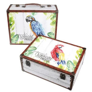 Sommerdeko^DecoWoerner Deko Kofferset Paradise 2tlg. mehrfarbig