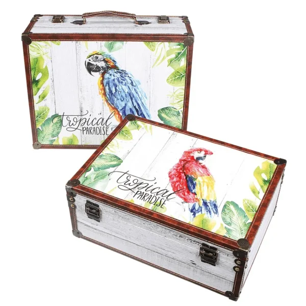 Sommerdeko^DecoWoerner Deko Kofferset Paradise 2tlg. mehrfarbig