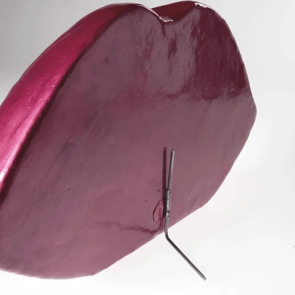 Themen-Deko^DecoWoerner Deko Kussmund-Austeller Halbplastisch 50cm rot