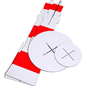 Sommerdeko^DecoWoerner Deko Leuchtturm Aus Holz, 80 Cm Hoch rot
