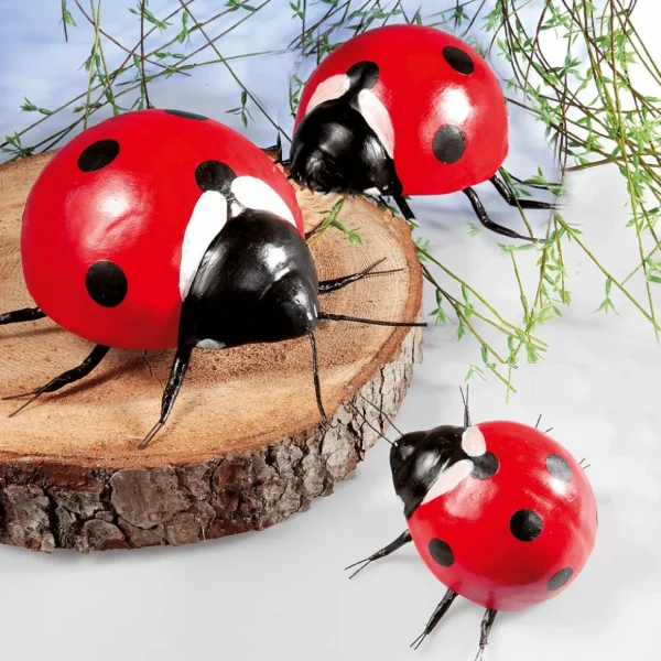 Dekotiere | Frühlingsdeko^DecoWoerner Deko Marienkäfer 15-20 Cm, 2 Stück mehrfarbig