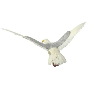 Dekotiere^DecoWoerner Deko Möwe Fliegend 85 Cm weiß