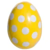 Osterdeko^DecoWoerner Deko Osterei Gepunktet 18 Cm, /weiß gelb