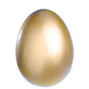 Osterdeko^DecoWoerner Deko Osterei Metallic 18 Cm gold