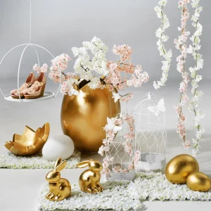 Osterdeko^DecoWoerner Deko Osterei Metallic 26 Cm gold