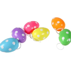 Osterdeko^DecoWoerner Deko Ostereier 6 Cm, Gepunktet, 6 Stück mehrfarbig
