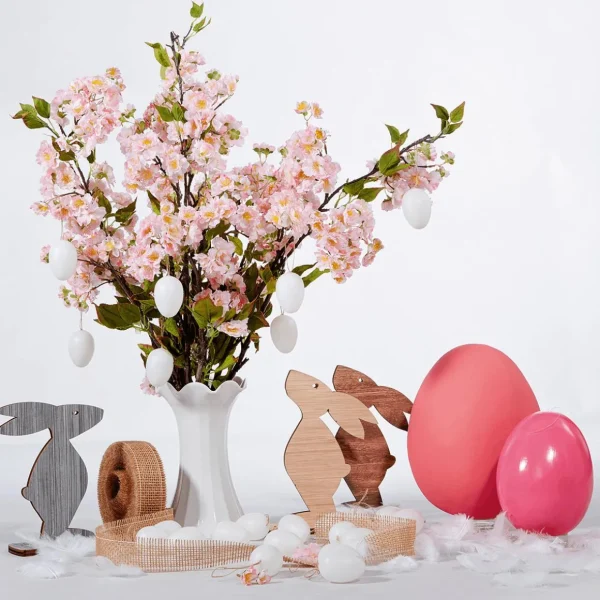 Osterdeko^DecoWoerner Deko Ostereier Zum Aufhängen 6 Cm, , 24 Stück weiß