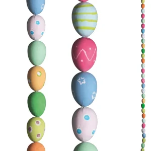 Osterdeko^DecoWoerner Deko Ostereier-Kette Bunt Gemustert, 180 Cm mehrfarbig
