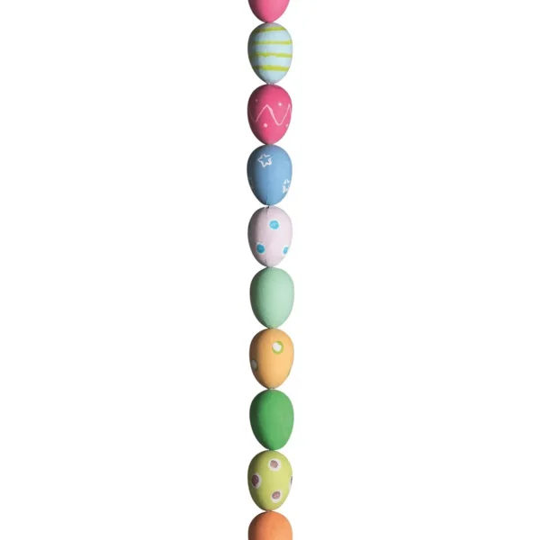 Osterdeko^DecoWoerner Deko Ostereier-Kette Bunt Gemustert, 180 Cm mehrfarbig