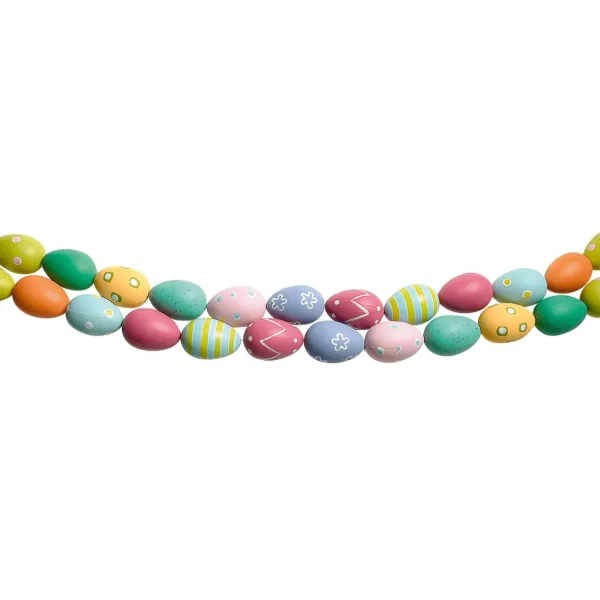 Osterdeko^DecoWoerner Deko Ostereier-Kette Bunt Gemustert, 180 Cm mehrfarbig