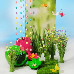 Osterdeko^DecoWoerner Deko Ostereier-Kette Gepunktet 160 Cm mehrfarbig