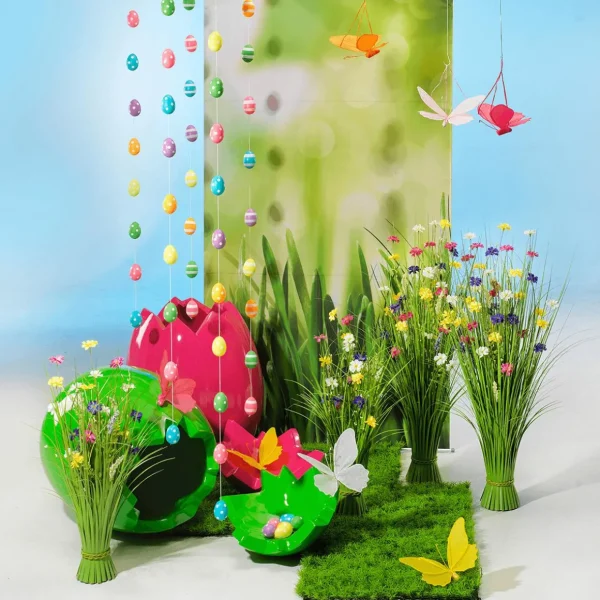Osterdeko^DecoWoerner Deko Ostereier-Kette Gepunktet 160 Cm mehrfarbig