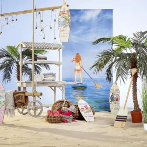 Sommerdeko^DecoWoerner Deko Paddel 105 Cm Lang blau
