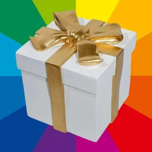 Xxl Weihnachtsdeko^DecoWoerner Deko Päckchen 30 Cm, Wunschfarbe