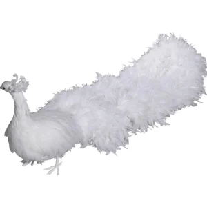 Dekotiere | Winterdeko^DecoWoerner Deko Pfau , 150 Cm Lang weiß
