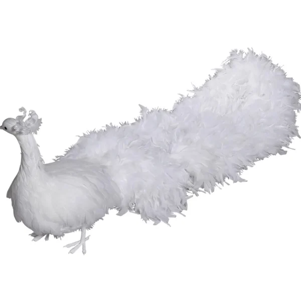 Dekotiere | Winterdeko^DecoWoerner Deko Pfau , 150 Cm Lang weiß