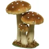 Herbstdeko^DecoWoerner Deko Pilze Mit Gepunktetem Schirm 17 Cm gelb