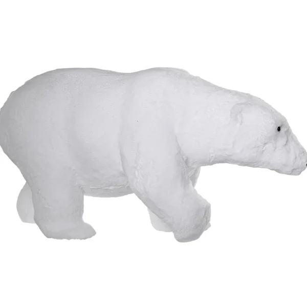 Winterdeko^DecoWoerner Deko Plüsch-Eisbär 44 Cm Hoch weiß