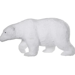 Winterdeko^DecoWoerner Deko Plüsch-Eisbär 44 Cm Hoch weiß