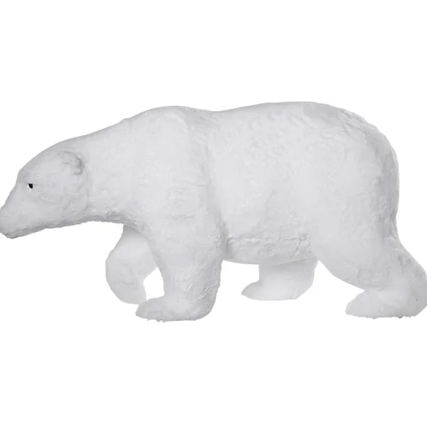 Winterdeko^DecoWoerner Deko Plüsch-Eisbär 44 Cm Hoch weiß