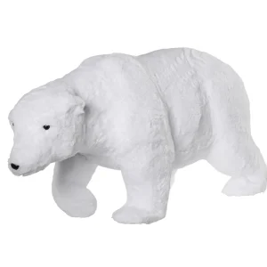 Winterdeko^DecoWoerner Deko Plüsch-Eisbär 44 Cm Hoch weiß