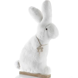 Osterdeko^DecoWoerner Deko Plüsch-Hasen-Aufsteller, , 57 Cm Hoch weiß