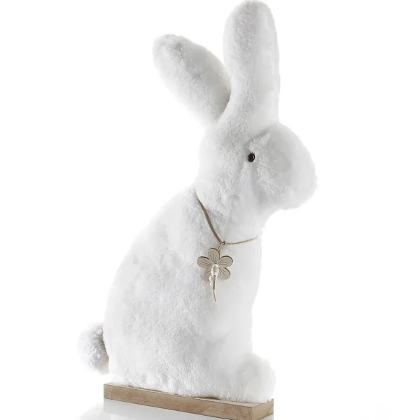 Osterdeko^DecoWoerner Deko Plüsch-Hasen-Aufsteller, , 57 Cm Hoch weiß
