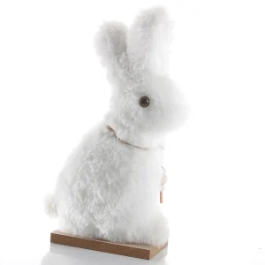 Osterdeko^DecoWoerner Deko Plüsch-Hasen-Aufsteller, , 21 Cm Hoch weiß