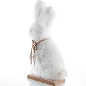 Osterdeko^DecoWoerner Deko Plüsch-Hasen-Aufsteller, , 21 Cm Hoch weiß