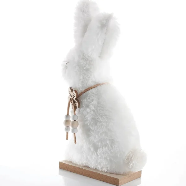 Osterdeko^DecoWoerner Deko Plüsch-Hasen-Aufsteller, , 21 Cm Hoch weiß