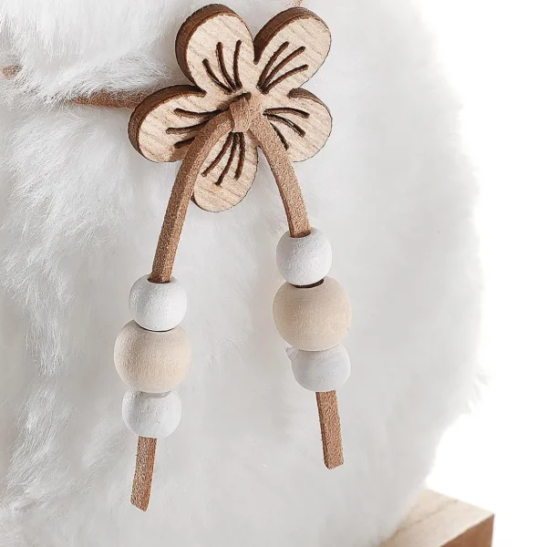 Osterdeko^DecoWoerner Deko Plüsch-Hasen-Aufsteller, , 21 Cm Hoch weiß
