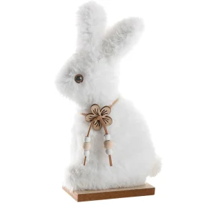 Osterdeko^DecoWoerner Deko Plüsch-Hasen-Aufsteller, , 21 Cm Hoch weiß