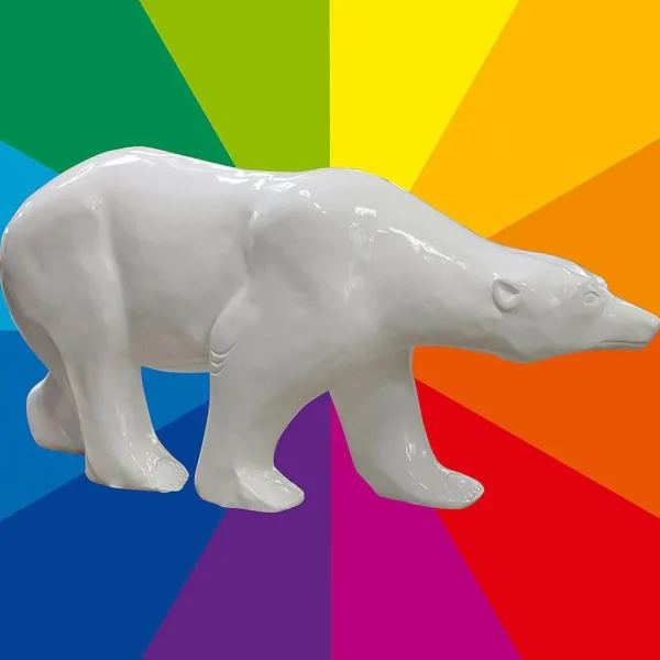 Winterdeko^DecoWoerner Deko Polarbär Wunschfarbe, 230 Cm Lang