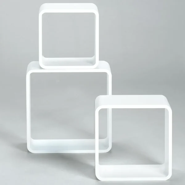 Warenpräsentation^DecoWoerner Deko Regal Set "Cube" weiß