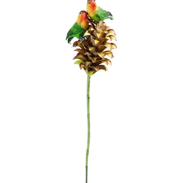 Dekotiere | Sommerdeko^DecoWoerner Deko Rosenköpfchen Papagei Sitzend 20 Cm, 2 Stück mehrfarbig