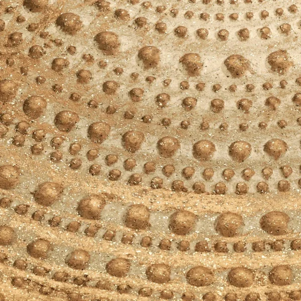 Naturdeko^DecoWoerner Deko Schale Aus Holz Gold Lackiert 49 Cm Ø Mit Verzierungen Beige