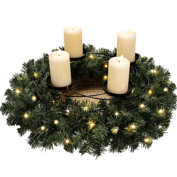 Naturdeko^DecoWoerner Deko Schale Aus Holz Gold Lackiert 49 Cm Ø Mit Verzierungen Beige