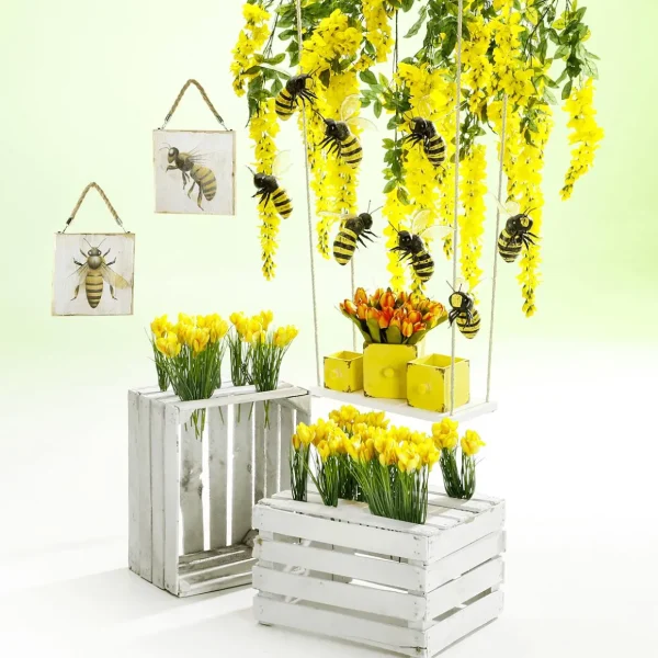 Sommerdeko | Frühlingsdeko^DecoWoerner Deko Schaukel 155 Cm Lang weiß