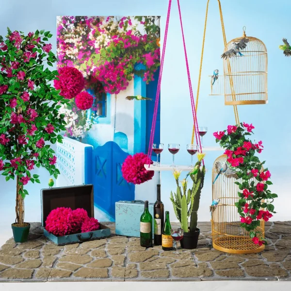 Sommerdeko^DecoWoerner Deko Schaukel 150 Cm Lang Pink weiß