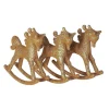 Weihnachtsfiguren^DecoWoerner Deko Schaukelpferd 18 Cm, 3 Stück gold